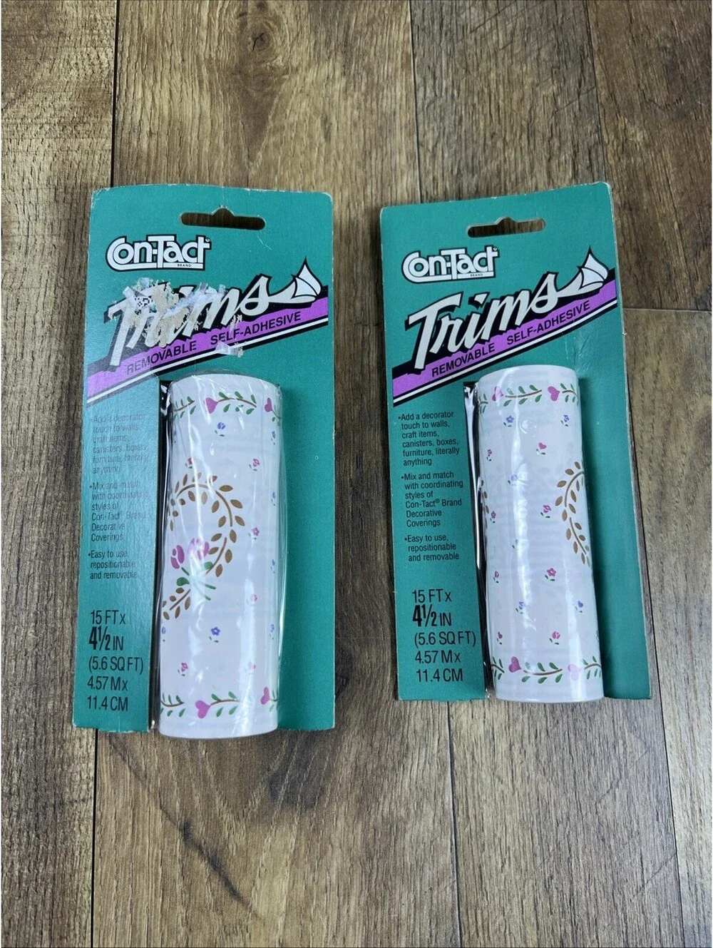 NEW - 2 Vintage 90s Con-Tact Wallpaper Trim Border Country Home Cottage Cozy